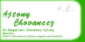 ajtony chovanecz business card